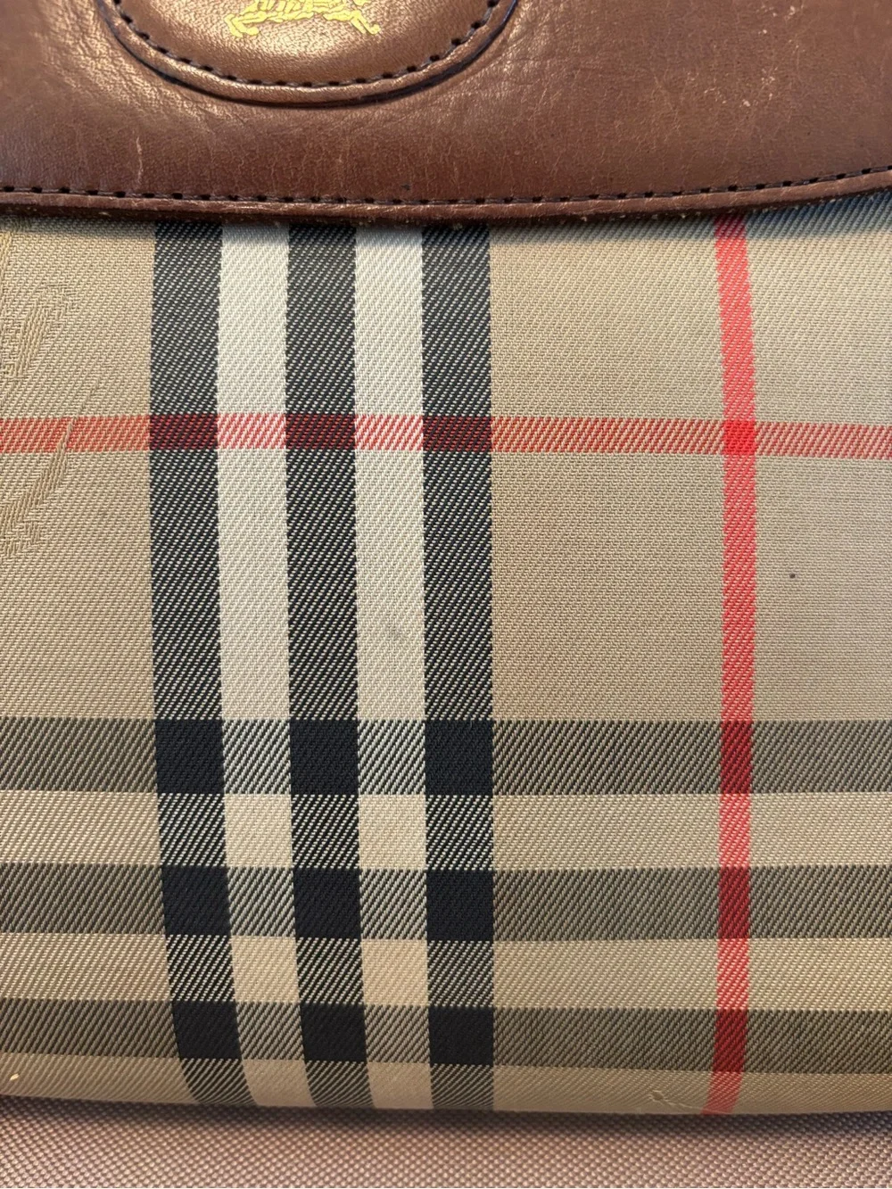 Vintage Burberry Cosmetic / Makeup Pouch